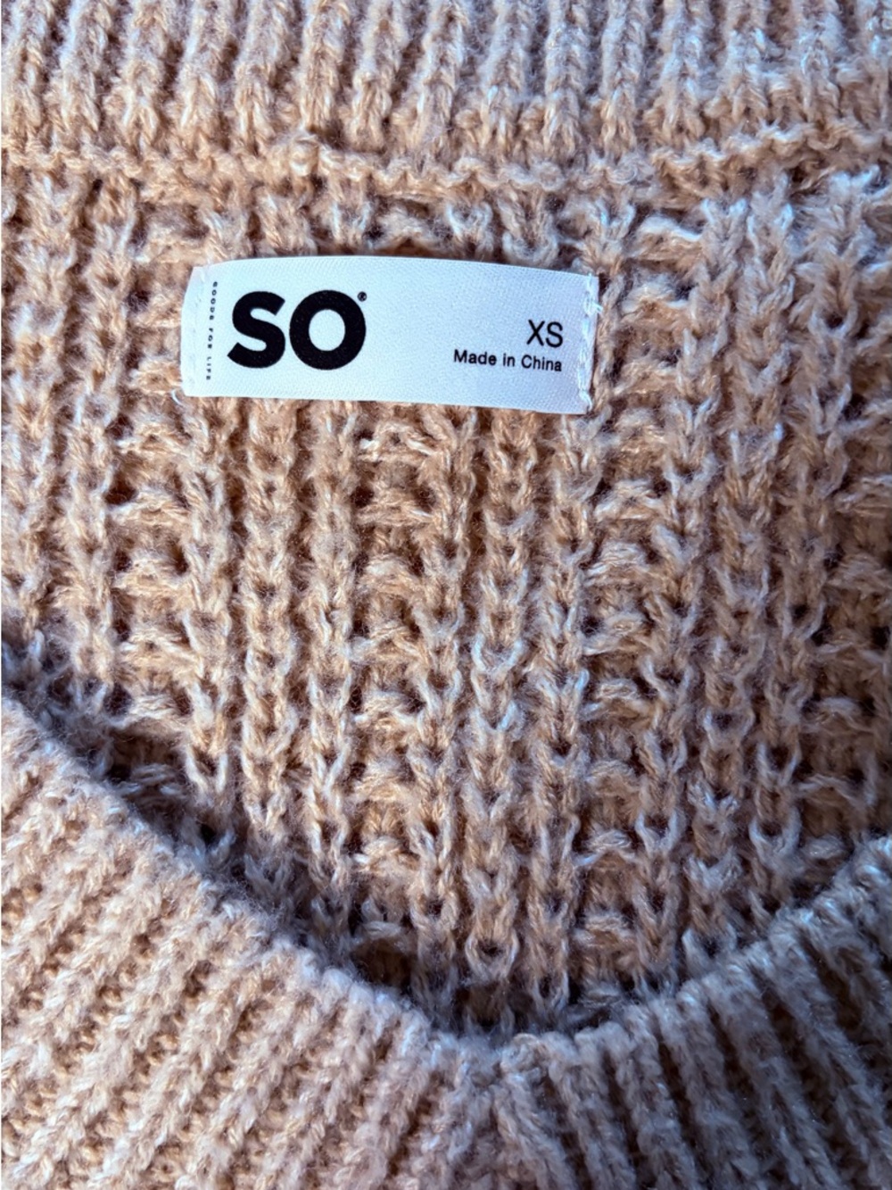 SO Cozy Textured V-Neck Sweater in Light Beige
